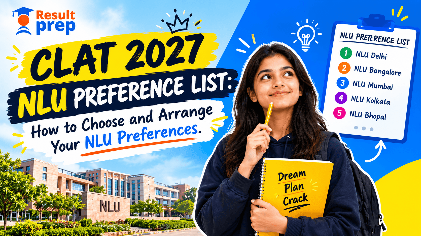 CLAT 2027 NLU Preference List: How to Choose and Arrange Your NLU Preferences