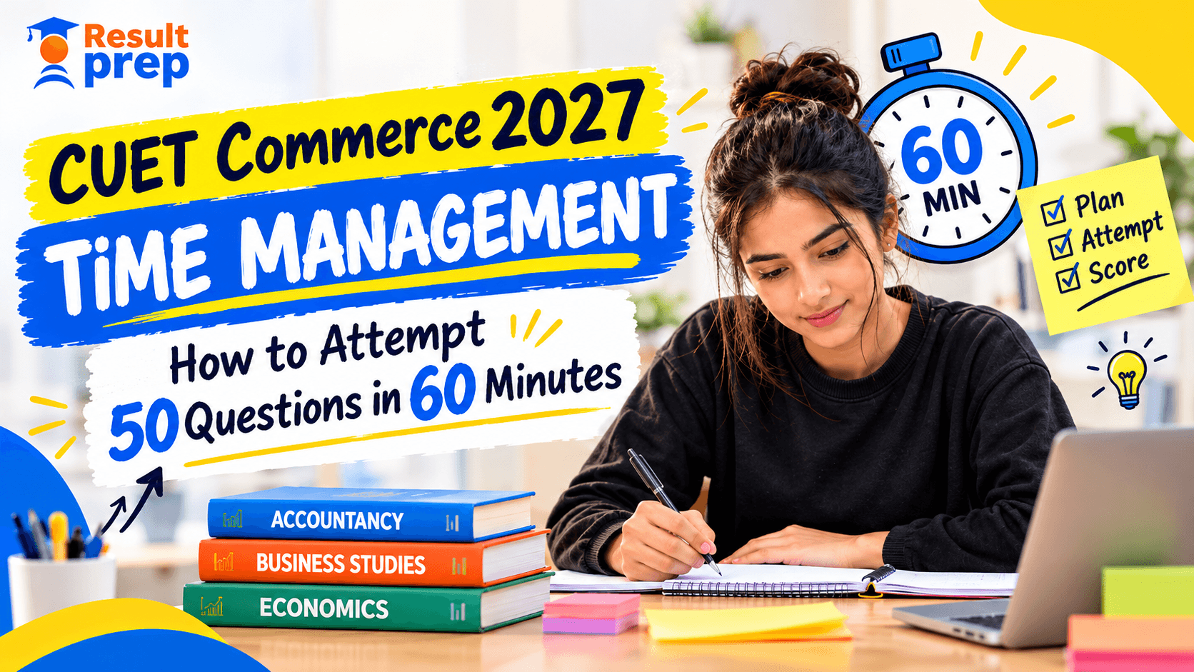 CUET Commerce 2027 Time Management: How to Attempt 50 Questions in 60 Minutes