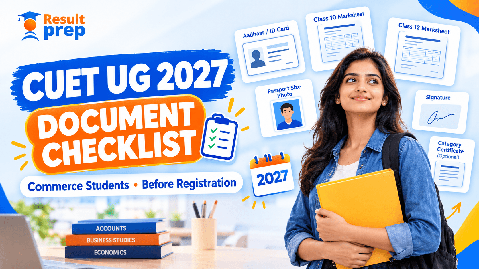 CUET UG 2027 Documents Required: Checklist for Commerce Students Before Registration