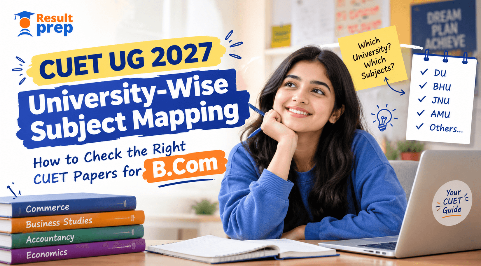 CUET UG 2027 University-Wise Subject Mapping: How to Check the Right CUET Papers for B.Com