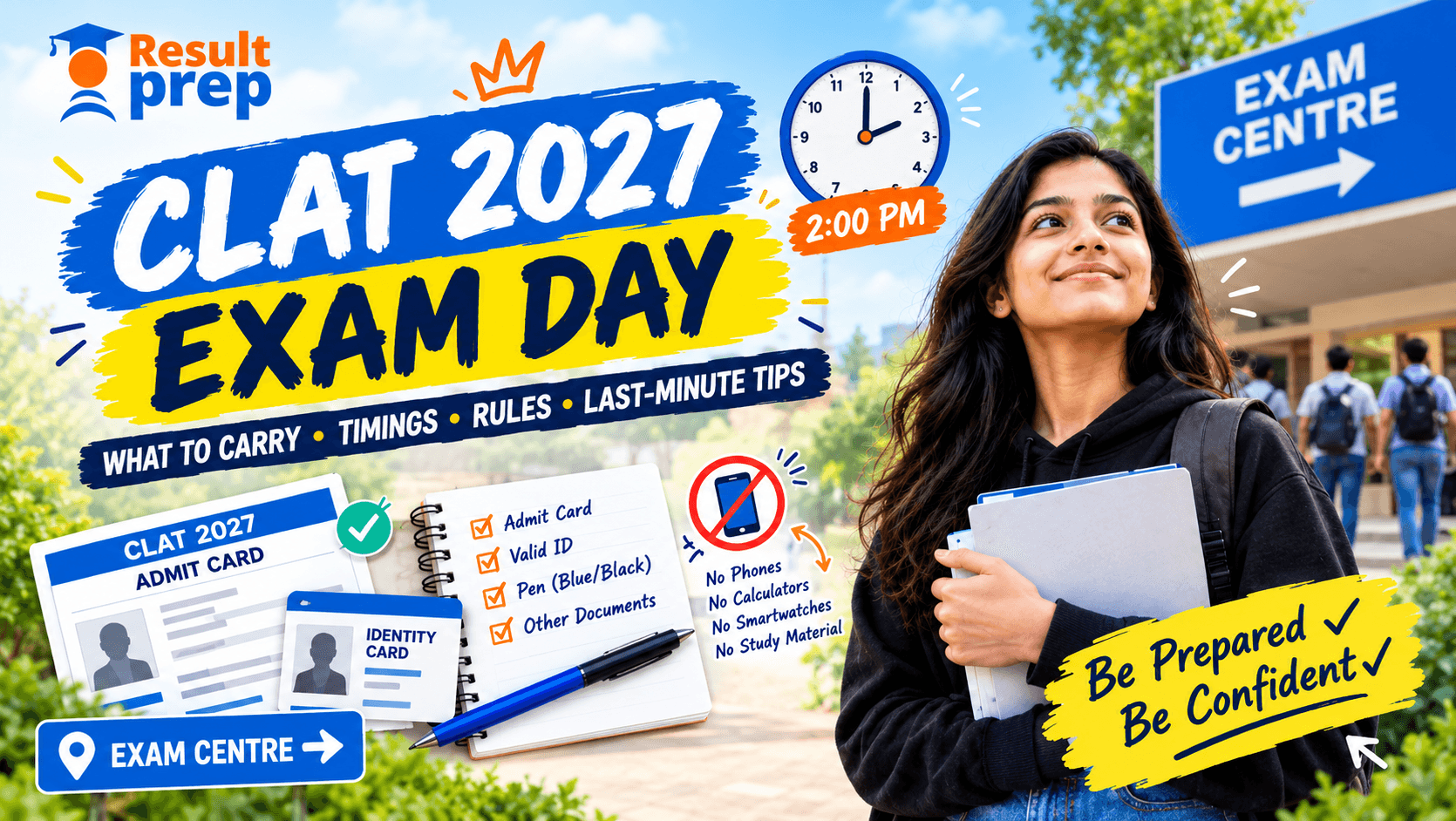 CLAT 2027 Exam Day Guide: What to Carry, Timings, Rules & Last-Minute Tips